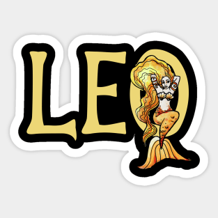 Leo mermaid Sticker